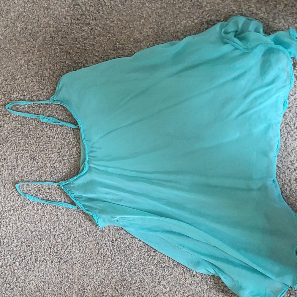 Teal tank top, Camila brand